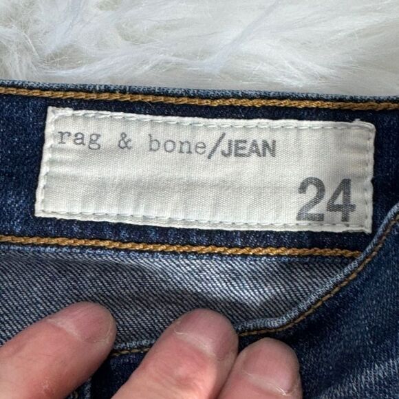 Rag & Bone High Rise Skinny Busted Knee Jeans Sz 24 - Picture 4 of 9